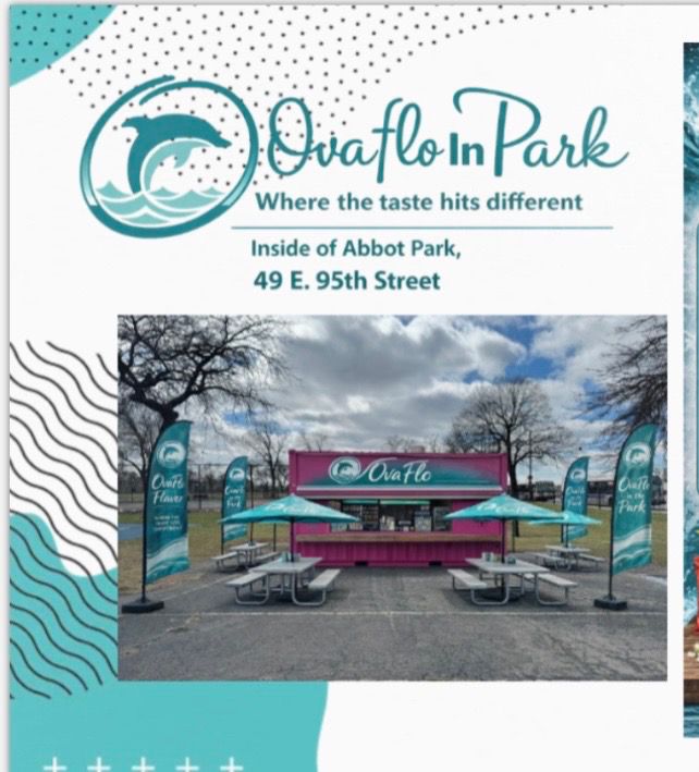 OvaFlo In The Park stand and seating inside Abbott Park